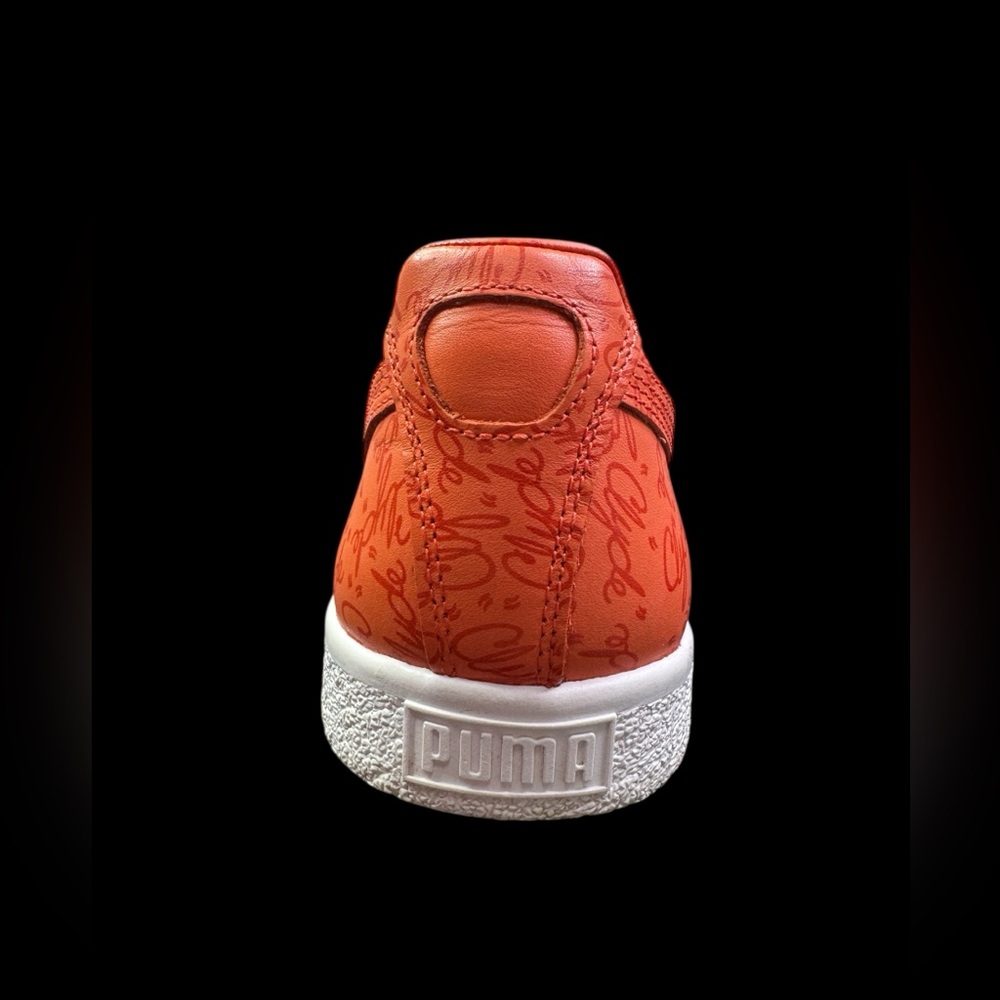 Puma Clyde Script Mens Sneakers Orange/Pumpkin/White Men's US Size 10.5 - Picture 11 of 15